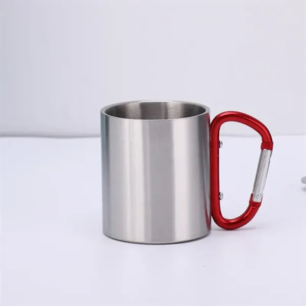 10oz Stainless Steel Mountain Buckle Handle Water Cup