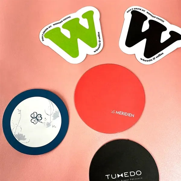 4" Custom Printed Pulpboard Coaster (12pt-54pt)