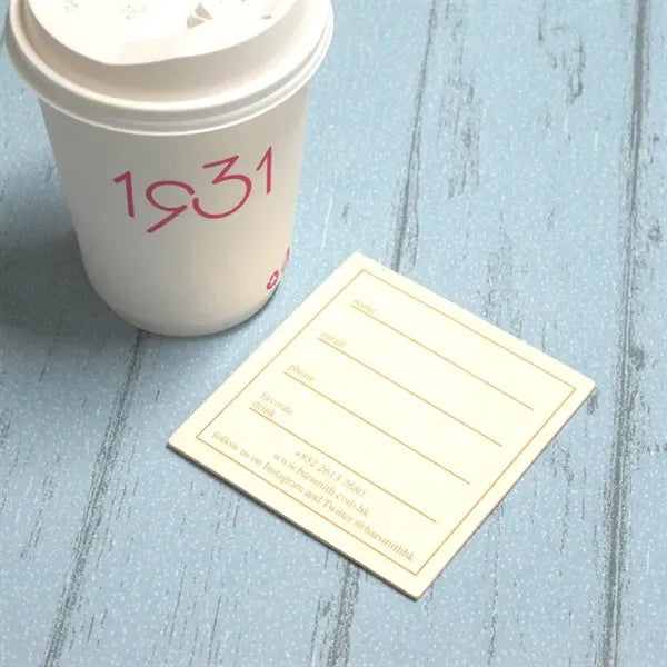 4" Custom Printed Pulpboard Coaster (12pt-54pt)