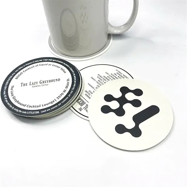 4" Custom Printed Pulpboard Coaster (20pt-55pt)