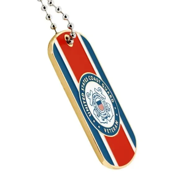 Officially Licensed U.S. Coast Guard Veteran Dog Tag