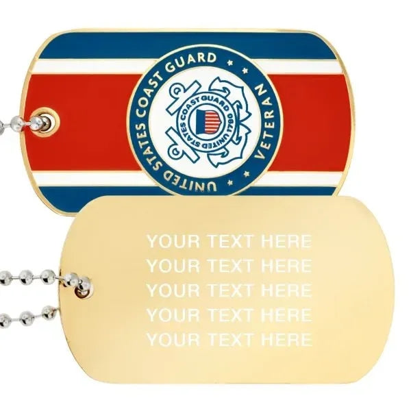 Officially Licensed U.S. Coast Guard Veteran Dog Tag