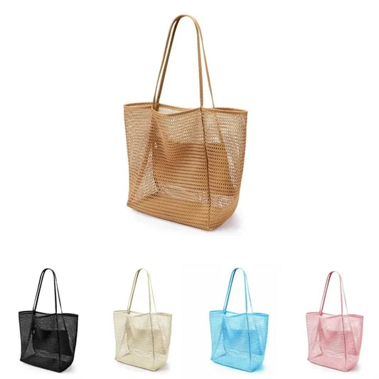 Large Shoulder Mesh Beach Tote Bag