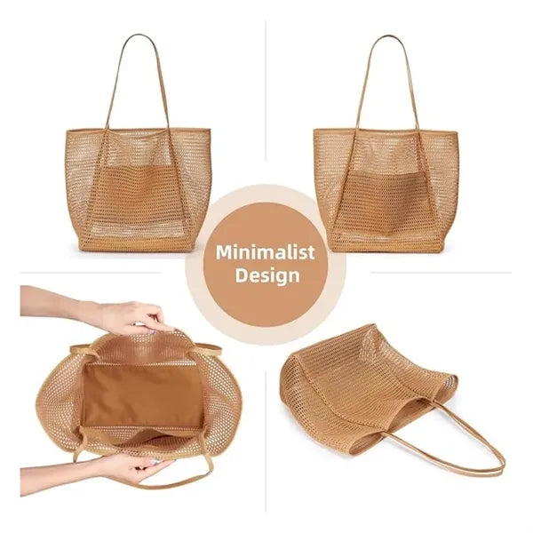 Large Shoulder Mesh Beach Tote Bag