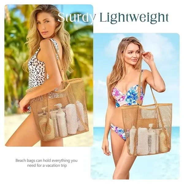 Large Shoulder Mesh Beach Tote Bag