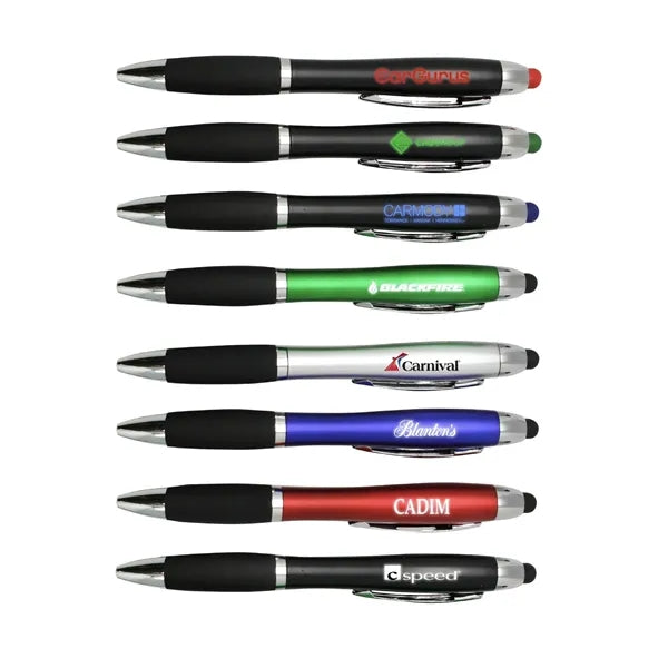 LED Light up Logo Pen with Colorful Stylus