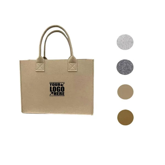 11.8 x 9.9 Inch Customizable Travel Shopping Felt Tote Bag