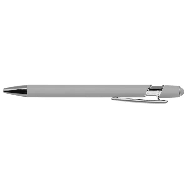 Rubberized Metal Ballpoint Pen with Stylus