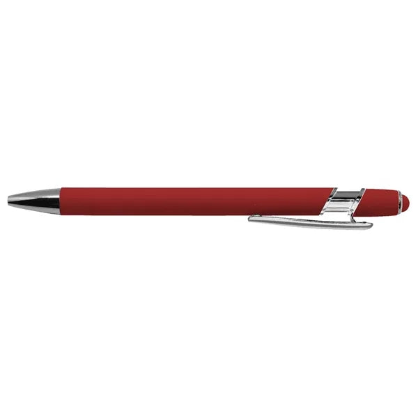 Rubberized Metal Ballpoint Pen with Stylus