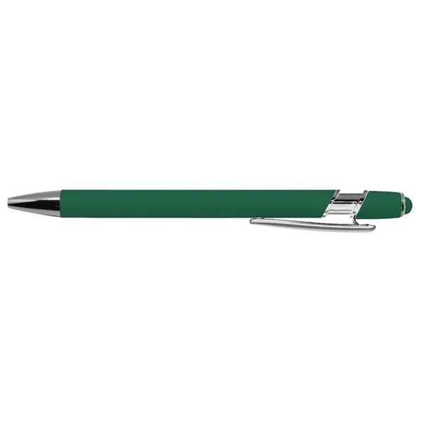 Rubberized Metal Ballpoint Pen with Stylus