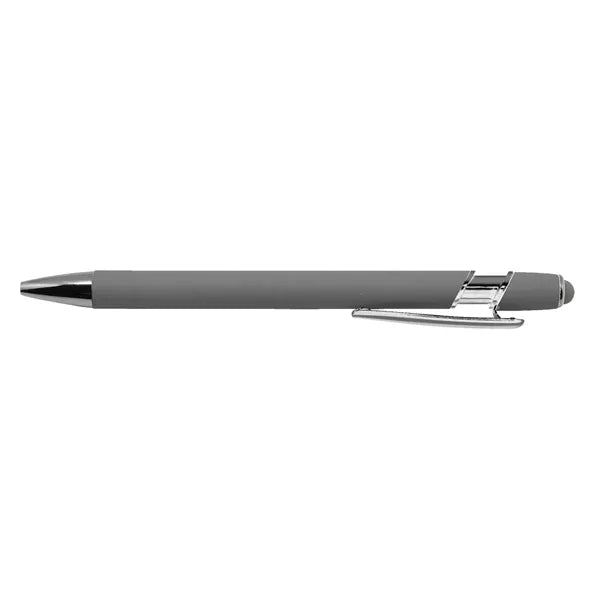 Rubberized Metal Ballpoint Pen with Stylus