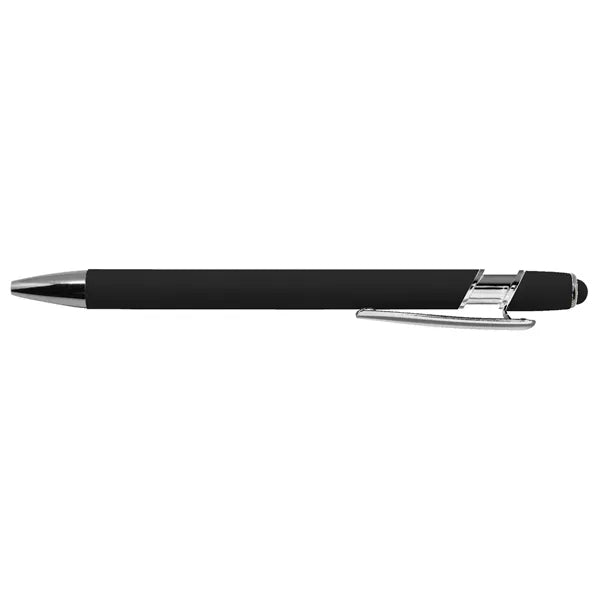 Rubberized Metal Ballpoint Pen with Stylus