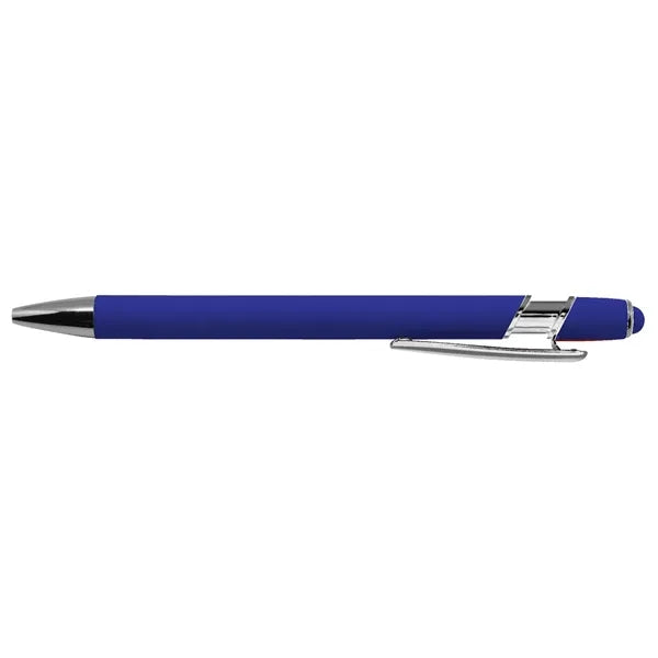 Rubberized Metal Ballpoint Pen with Stylus