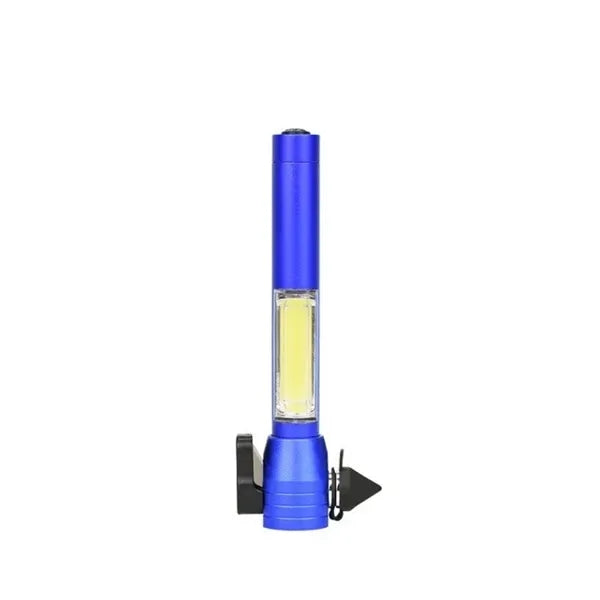 4-in-1 Safety Tool with Cob Flashlight