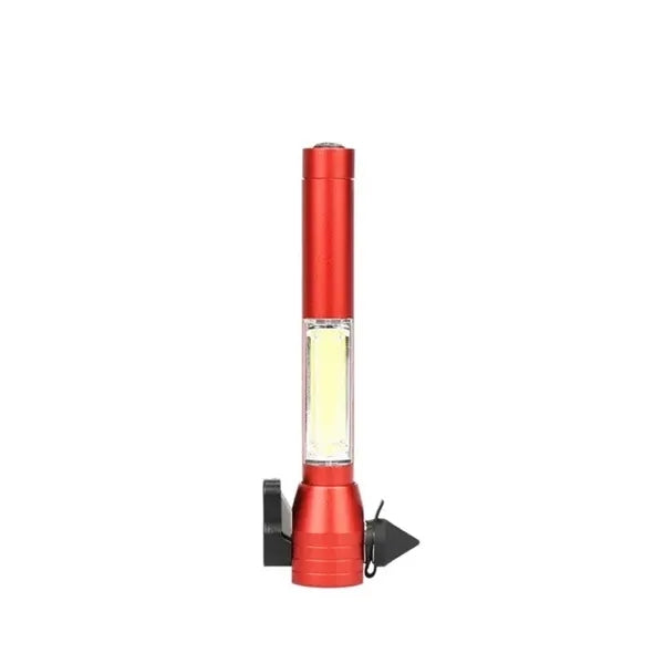 4-in-1 Safety Tool with Cob Flashlight