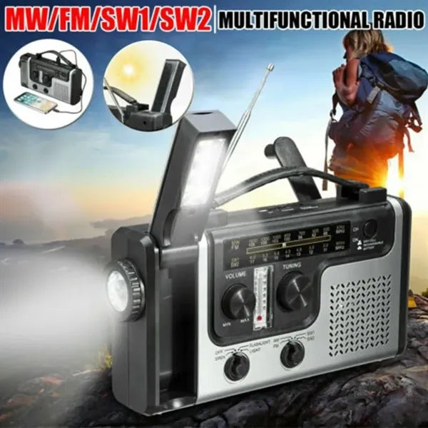 Hand Crank Radio with Solar Charging