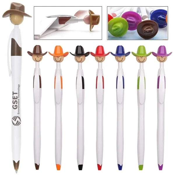 Cowboy Hat Smiley Ballpoint Pens