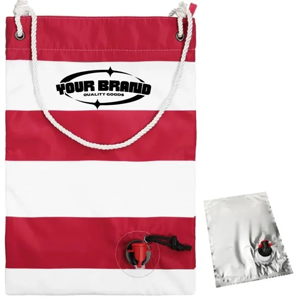 Portable beach wine Tote Bag With Drink Dispenser Spout