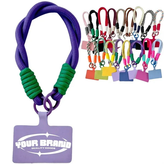 Phone Lanyard Wrist Strap Handmade With Patch Tether Tab