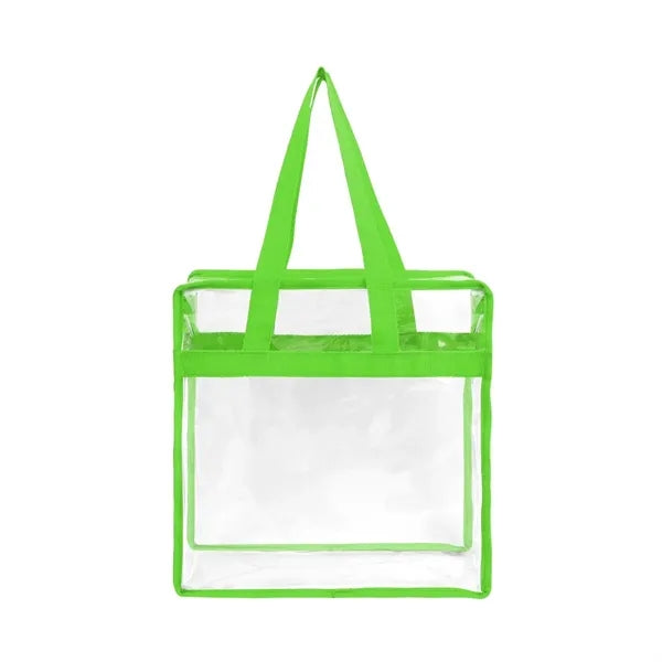 Stadium Approved Clear Zipper Tote Bag