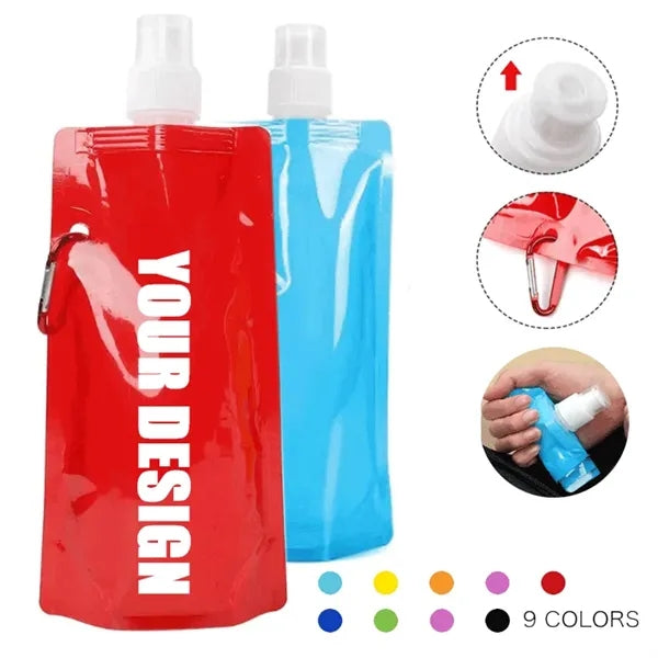 16 oz Plastic Collapsible Water Bags