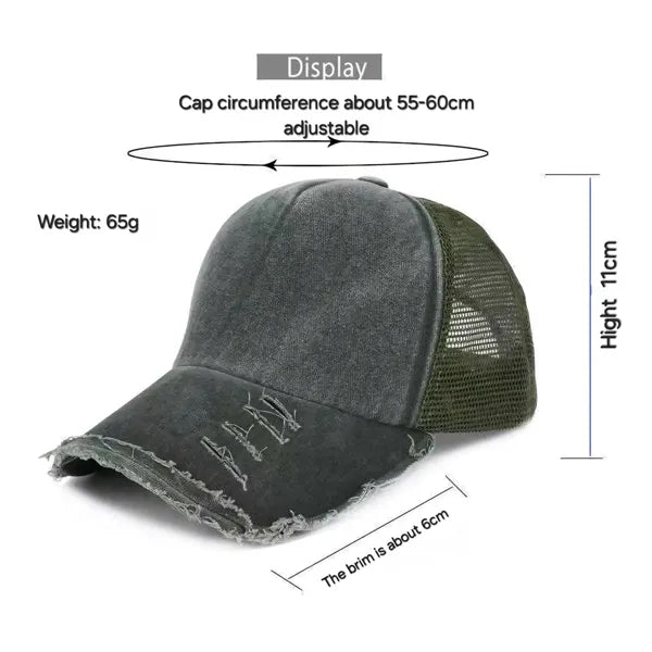 Washed Distressed Cotton Caps