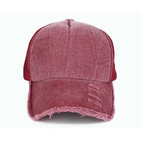 Washed Distressed Cotton Caps