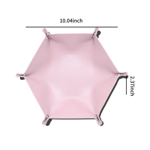 Hexagonal PU Leather Lipstick and Cosmetics Storage Box