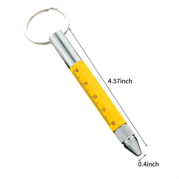 6-in-1 Multi-Tool Pen Keychain with Touch Screen
