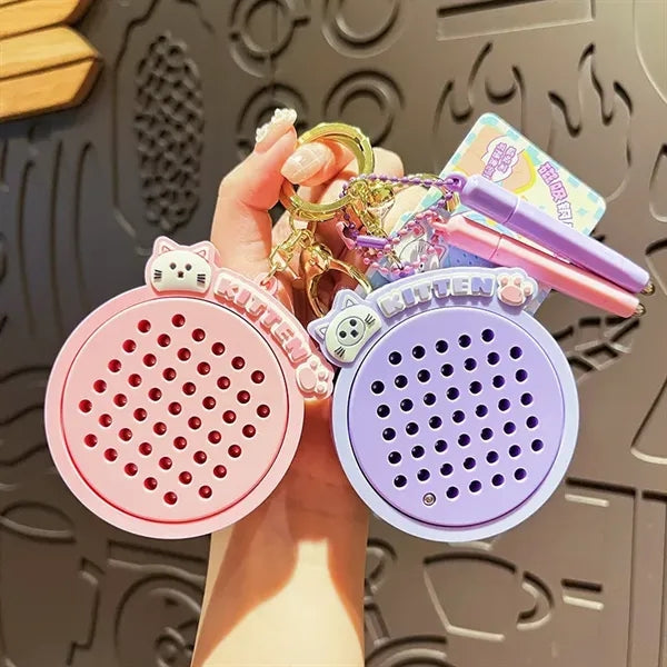 Magnetic Steel Ball Drawing Board Keychain