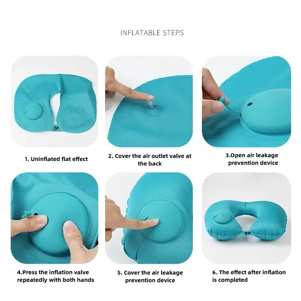 Logo Inflatable Travel Pillow Bulk