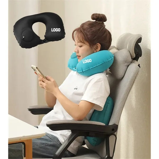 Logo Inflatable Travel Pillow Bulk