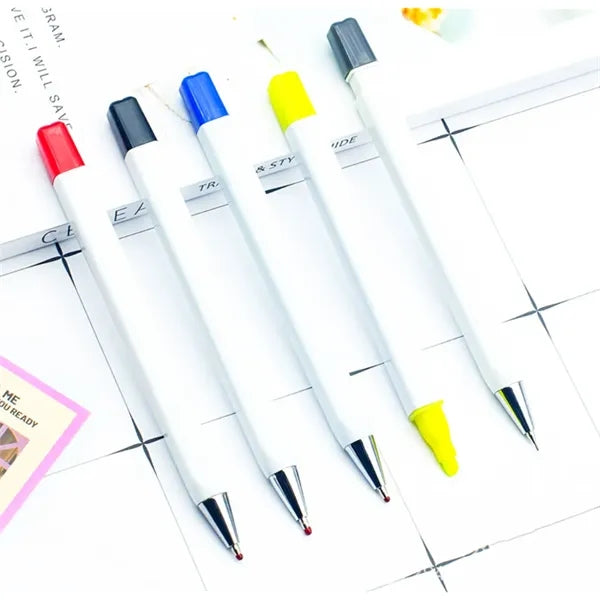 Rainbow Pen, Pencil & Highlighter Set With Portable Case
