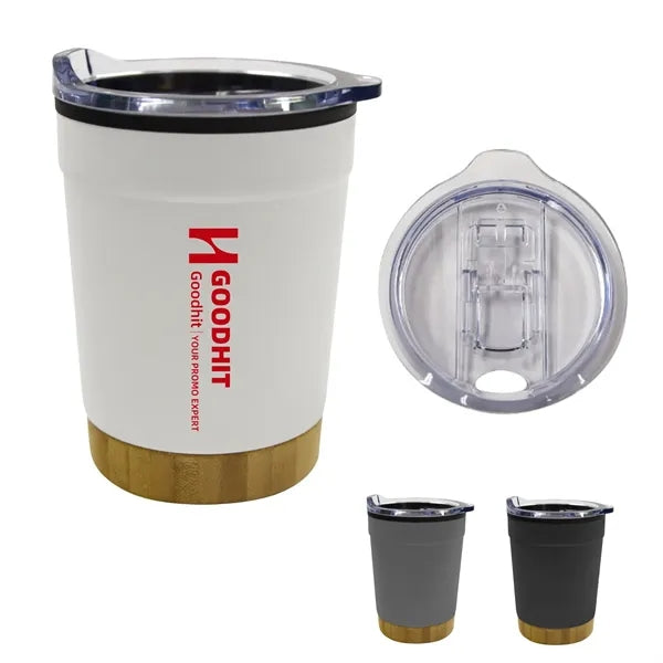 12 OZ Stainless Steel Tumbler with Lid & Bamboo Bottle