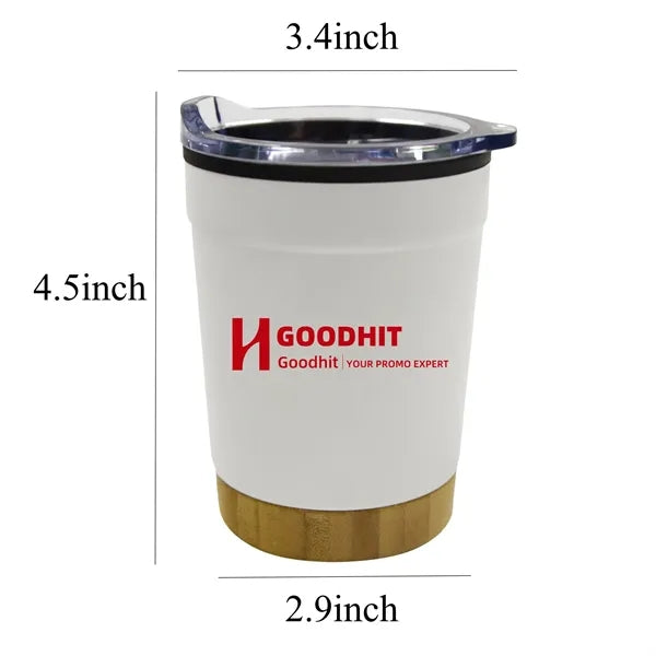 12 OZ Stainless Steel Tumbler with Lid & Bamboo Bottle