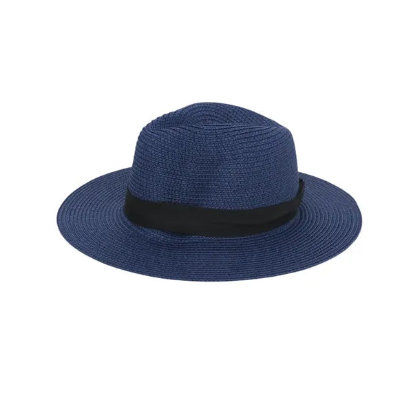 Unisex Wide Brim Natural Straw Hat