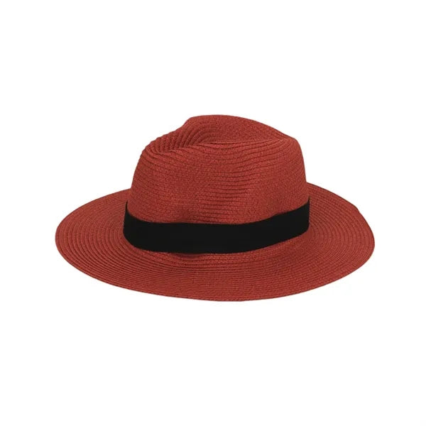 Unisex Wide Brim Natural Straw Hat