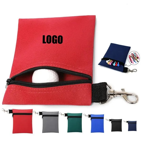 Professional Zipper Golf Tee Ball Pouch Bag