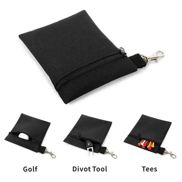 Professional Zipper Golf Tee Ball Pouch Bag
