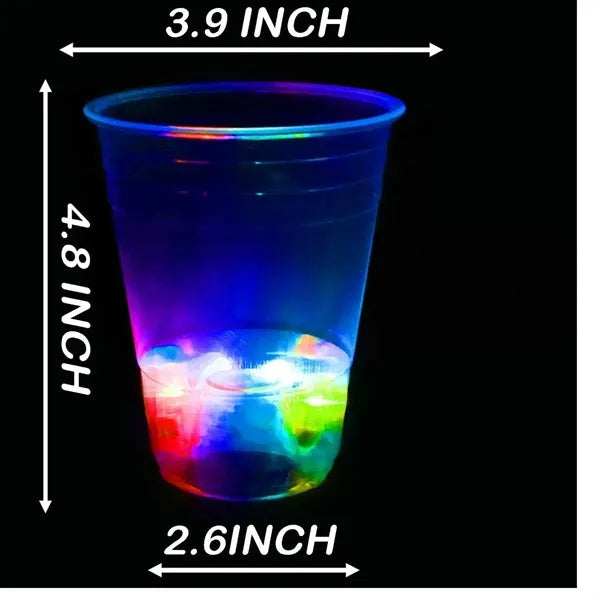 Glowing Happy New Year Party Cups Flashing