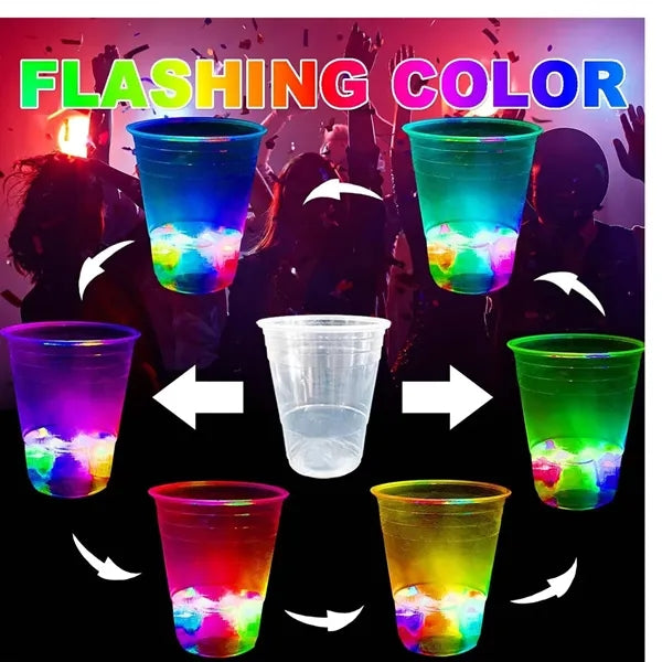 Glowing Happy New Year Party Cups Flashing