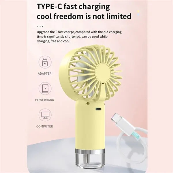 Mini Handheld Misting Fan