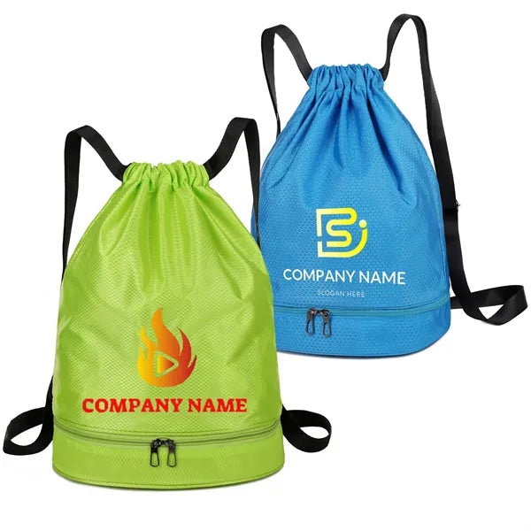 420D Swim Backpack with Shoe Compartment & Wet/Dry Pocket