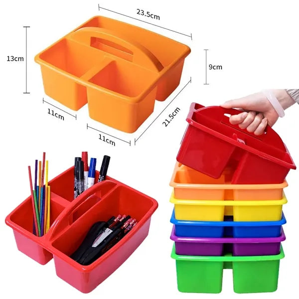 Portable Plastic Storage Classroom Caddy Organizer with Hand