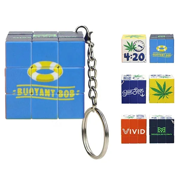 Puzzle Cube w/ Keychain
