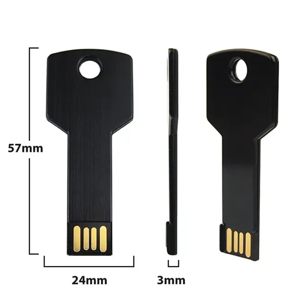1 Pack 4GB USB 2.0 Metal Key Shape Thumb Drive