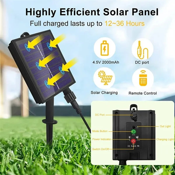 Solar Outdoor String Lights Large Bulb
