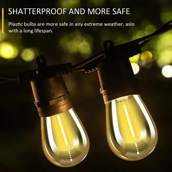 Solar Outdoor String Lights Large Bulb