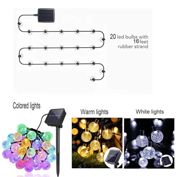Solar Bulb String Lights Mini Bulb