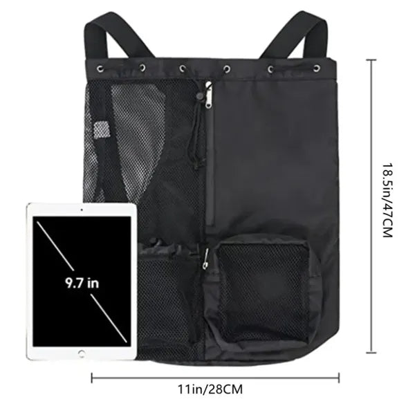 Mesh Beach Backpack With Wet Pocket